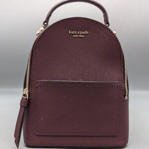 Kate Spade Burgundy Saffiano Leather Cameron Convertible Backpack